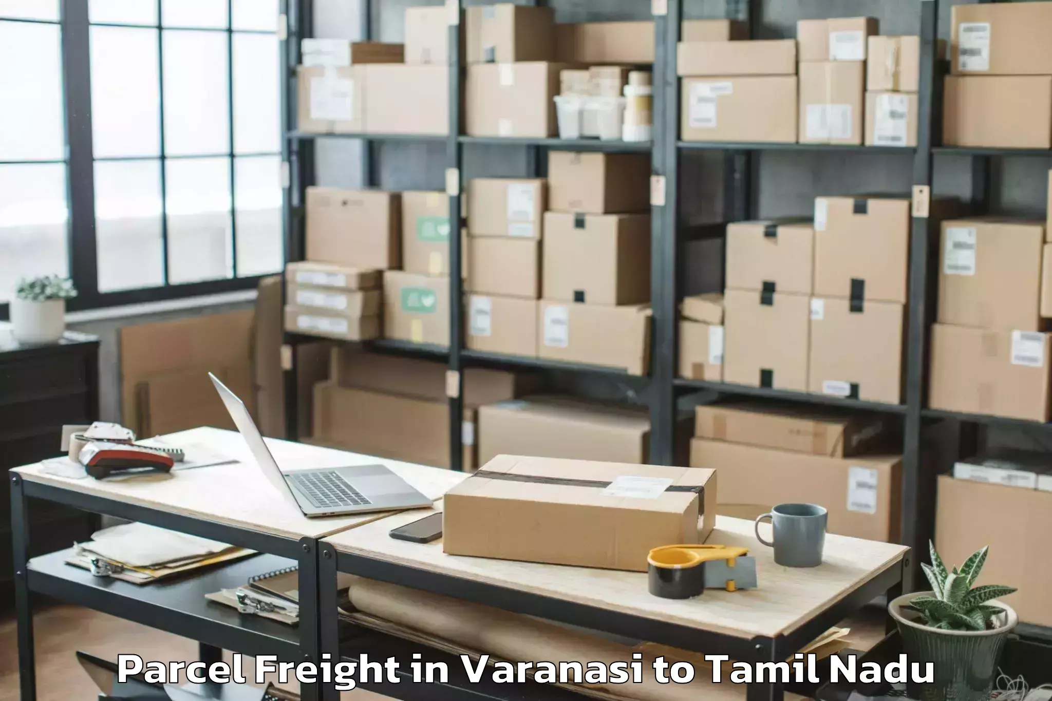 Discover Varanasi to Manachanallur Parcel Freight